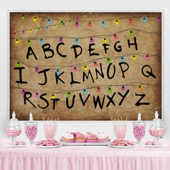 Alphabet et lumières colorées pour la fête d'anniversaire des enfants