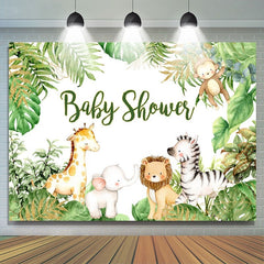Animaux Jungle Baby Shower Photogarphy Toile de Fond pour Garçon