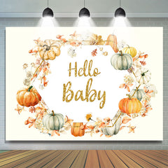 Toile de fond de douche de bébé fleur mignonne simple citrouille d'automne