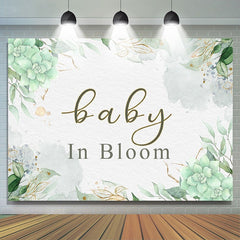 Toile de fond photo vert fleur bébé en fleurs pour baby shower