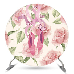 Toile de fond ronde florale Ballerina Party pour les filles