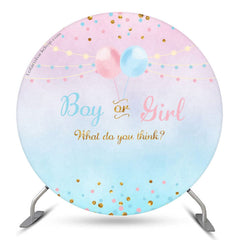 ballon garçon ou fille bébé douche toile de fond ronde