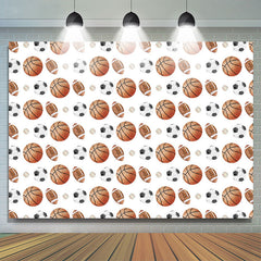 Toile de fond de bricolage de sports de boules pour la fête d'anniversaire de garçon
