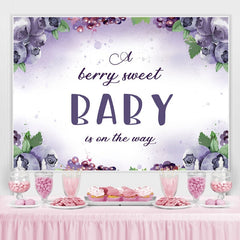 Berry Sweet Baby On the Way Toile de fond pour Baby Shower