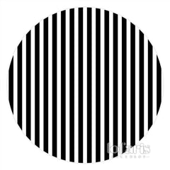 Toile de fond d'anniversaire rond simple ligne noir et blanc