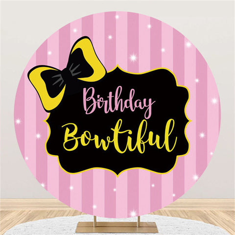 Toile de fond ronde Bowtiful d'anniversaire Blackpink pour fille