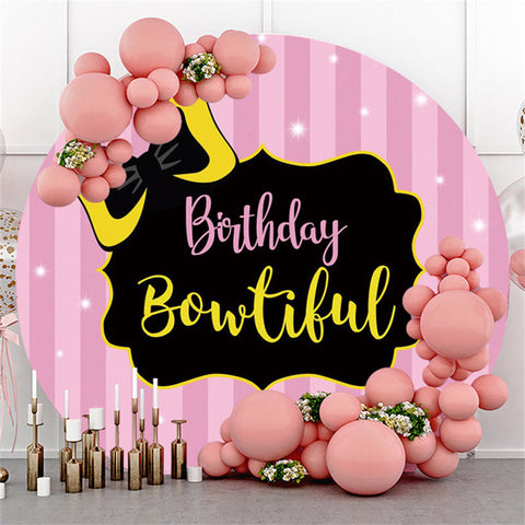 Toile de fond ronde Bowtiful d'anniversaire Blackpink pour fille
