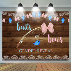 Appâts bleus ou arcs roses décoration de toile de fond de douche de bébé
