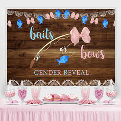 Appâts bleus ou arcs roses décoration de toile de fond de douche de bébé