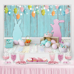 Toile de fond de douche de bébé thème en bois bleu garçon ou fille rose