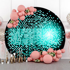 Fond De Joyeux Anniversaire Bleu Lumineux Bokeh Rond Noir