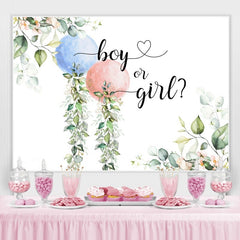 Toile de fond de douche de bébé thème vert ballons roses bleus