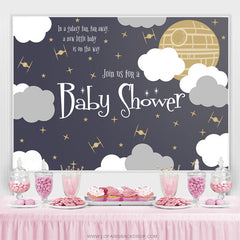 Blue Sky Planet Star Toile de fond de douche de bébé mignon