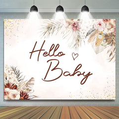 Toile de aime Bohème Fleurs Briller Bonjour Bébé Douche