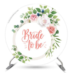 Toile de fond de douche nuptiale ronde florale Boho Leaves