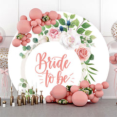 Toile de fond de douche nuptiale ronde florale Boho Leaves