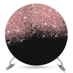 Bokeh Rose Noir Glitter Toile De Fond De Mariage Rond