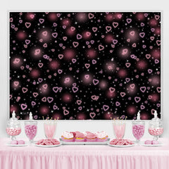 Bokeh Rose Point Lumineux C?ur Sur Fond Noir