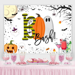 Bouh Bash ! Toile de fond du thème de l'Halloween à la citrouille