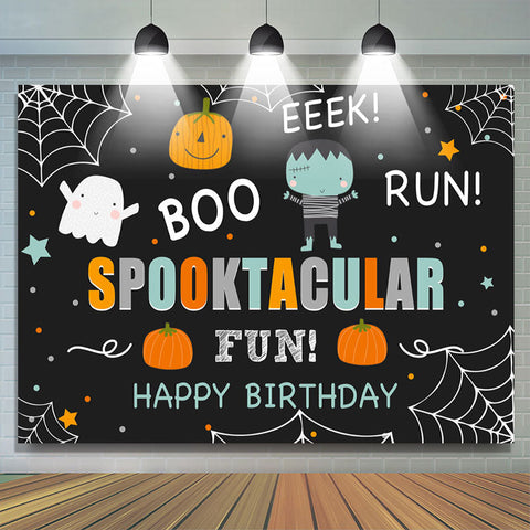 Huer Courir Spooktaculaire Amusant Toile de aime d'anniversaire d'Halloween