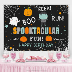 Huer Courir Spooktaculaire Amusant Toile de aime d'anniversaire d'Halloween