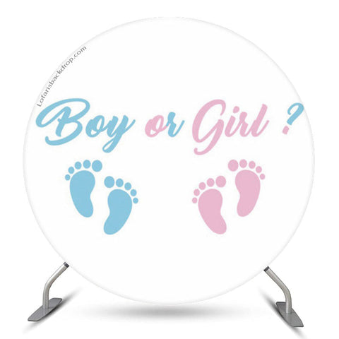 garçon ou fille Blue Pink Footprint Gender Reveal Toile de fond