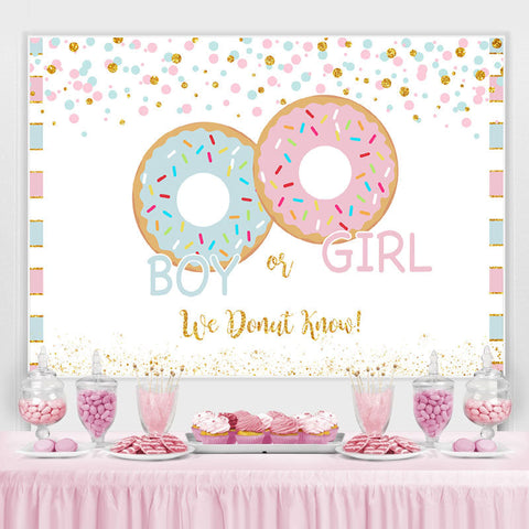 Toile de fond Lofaris Cute Donut Glitter douche de bébé Party