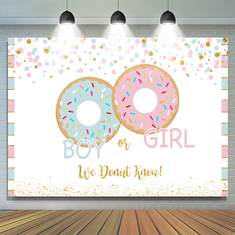 Toile de fond Lofaris Cute Donut Glitter douche de bébé Party