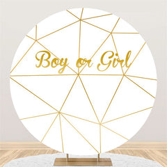garçon ou fille Triangle irrégulier Baby Shower Round Backdrop
