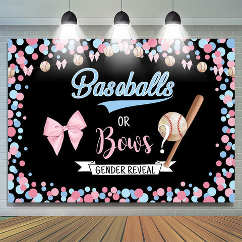 Lofaris Cute Pink et Blue Dots Baby Shower Backdorp