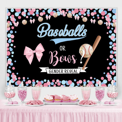 Lofaris Cute Pink et Blue Dots Baby Shower Backdorp