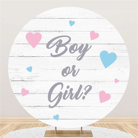 Toile de fond de douche de bébé cercle d'amour en bois garçon ou fille