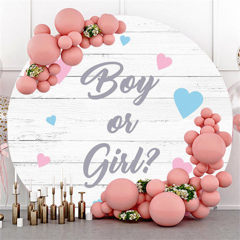 Toile de fond de douche de bébé cercle d'amour en bois garçon ou fille