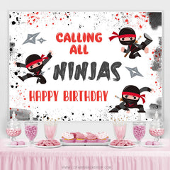 Call All Ninhas Belle toile de fond d'anniversaire de bande dessinée