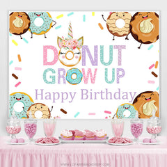 Candy Land Donut Grandir Thème Joyeux Anniversaire Toile de Fond