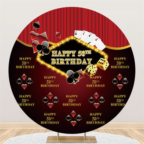 Toile de fond Casino Black Red Classic Circle 50e anniversaire