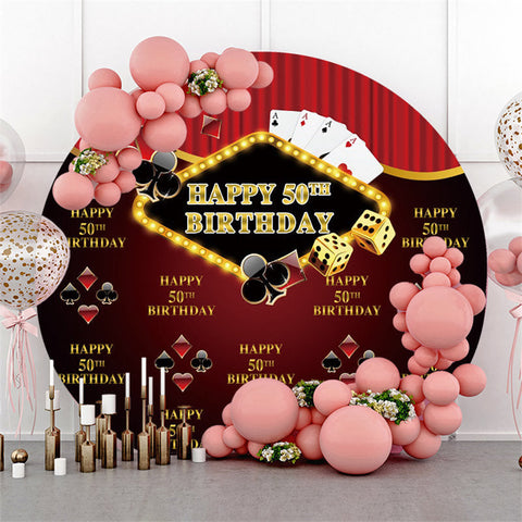 Toile de fond Casino Black Red Classic Circle 50e anniversaire