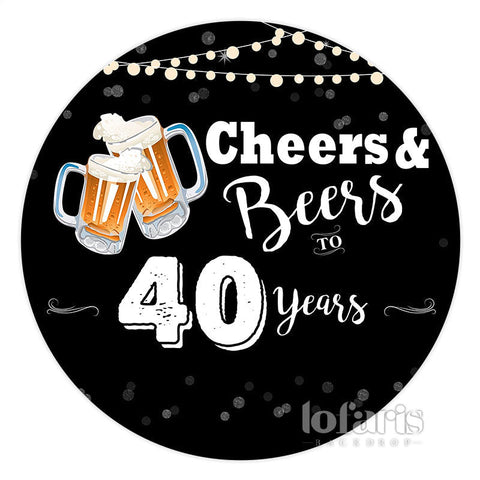 Acclamations et bières à la toile de fond d'anniversaire de 40 ans