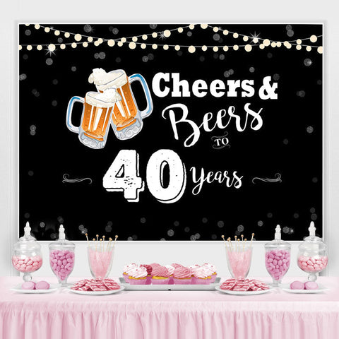 Cheers And Beers To 40 Years Joyeux Anniversaire Toile de Fond