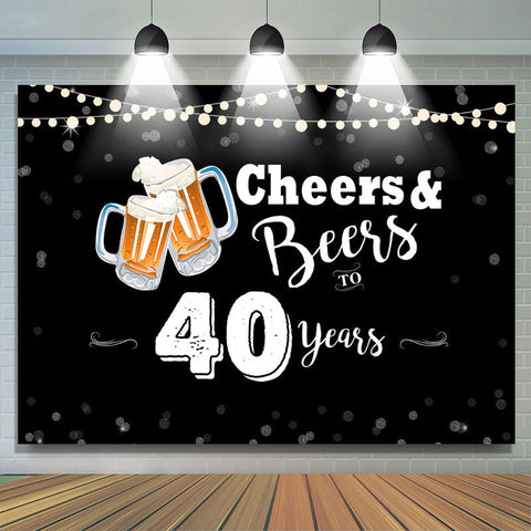 Cheers And Beers To 40 Years Joyeux Anniversaire Toile de Fond