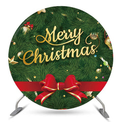 Sapin de noël avec couverture de toile de fond Bowknot Circle