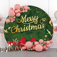 Sapin de noël avec couverture de toile de fond Bowknot Circle