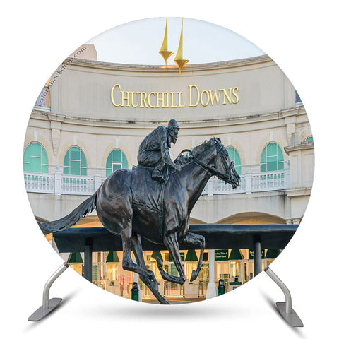 Churchill Downs Batiment Statue Kentucky Jour Toile de Fond