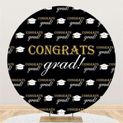Cercle Bachelor Cap Félicitations Grad Party Toile de Fond Décoration