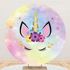 Cercle Bokeh Dream Sky Licorne Anniversaire Toile de Fond Bannière