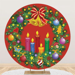 Cercle Guirlande De noël Rouge Toile De Fond Pour Le Jour De noël