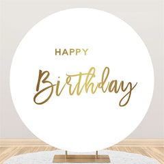 Cercle Personnalisé Or Simple Joyeux Anniversaire Toile De Fond