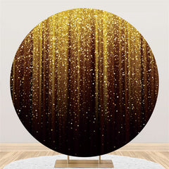 Cercle Paillettes Or Et Noir Joyeux Anniversaire Toile De Fond