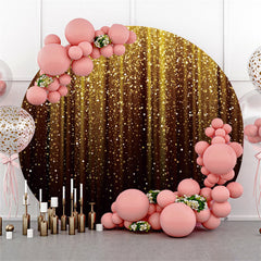 Cercle Paillettes Or Et Noir Joyeux Anniversaire Toile De Fond