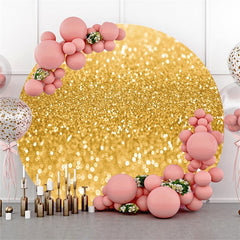 Cercle d'or paillettes Bokeh rond décors de fête